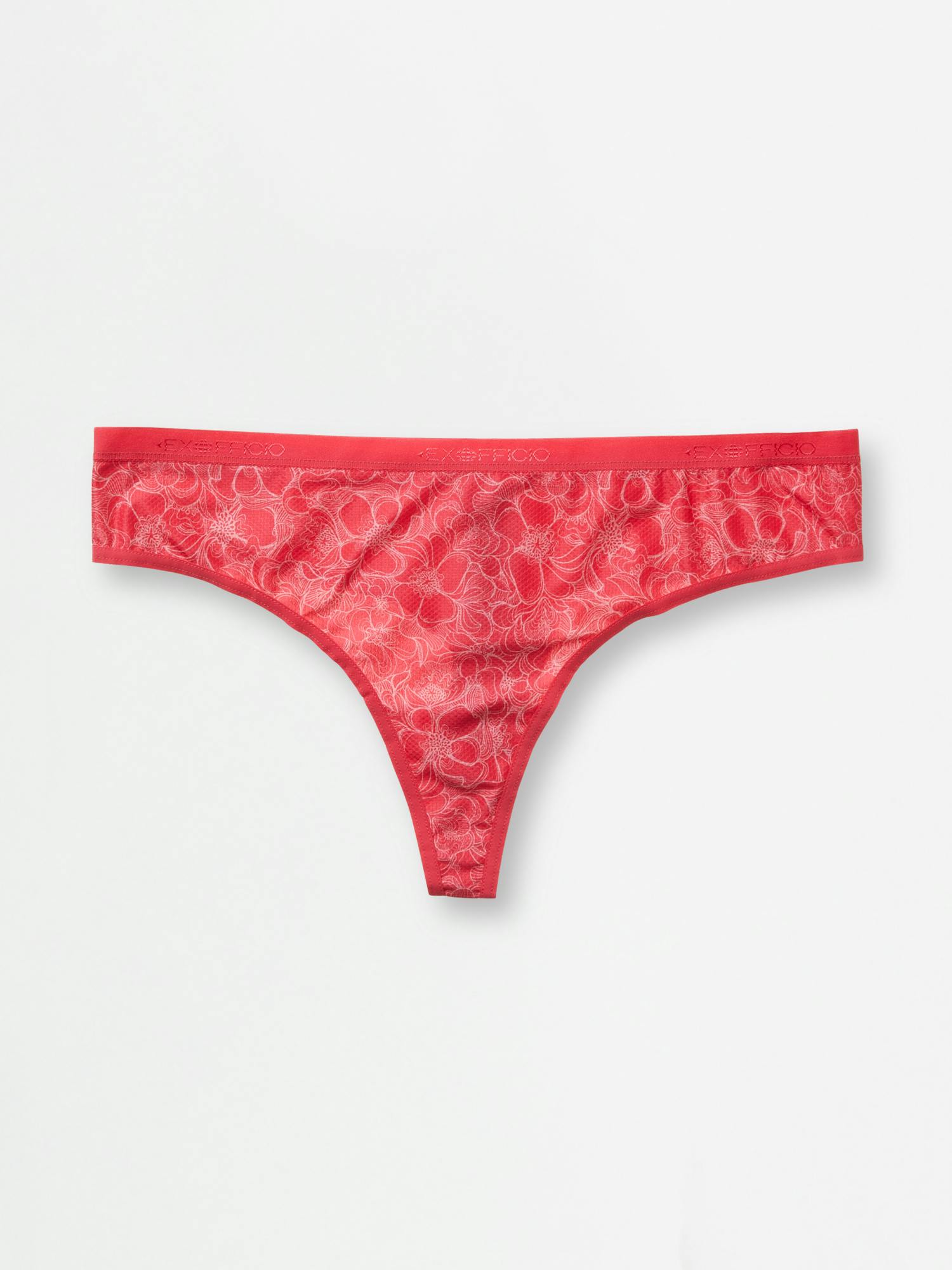 ExOfficio Women's Give-N-Go® 2.0 Thong In Teaberry Hibiscus Size: Large