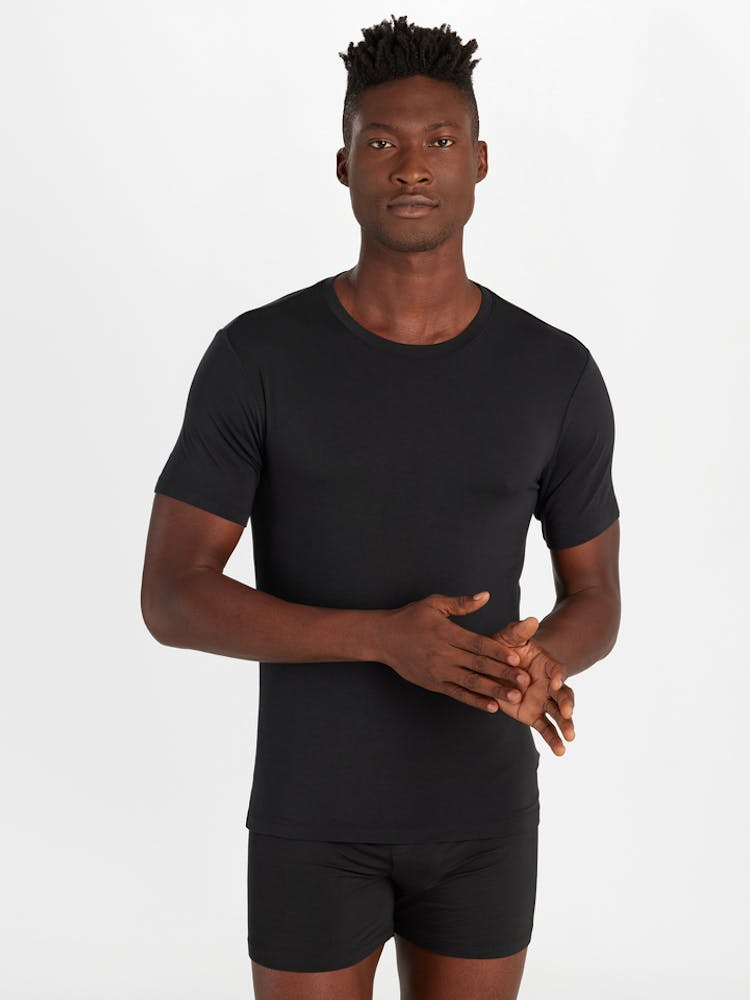 ExOfficio Men's Everyday Crew Neck T-Shirt In Black. Size: 2XL