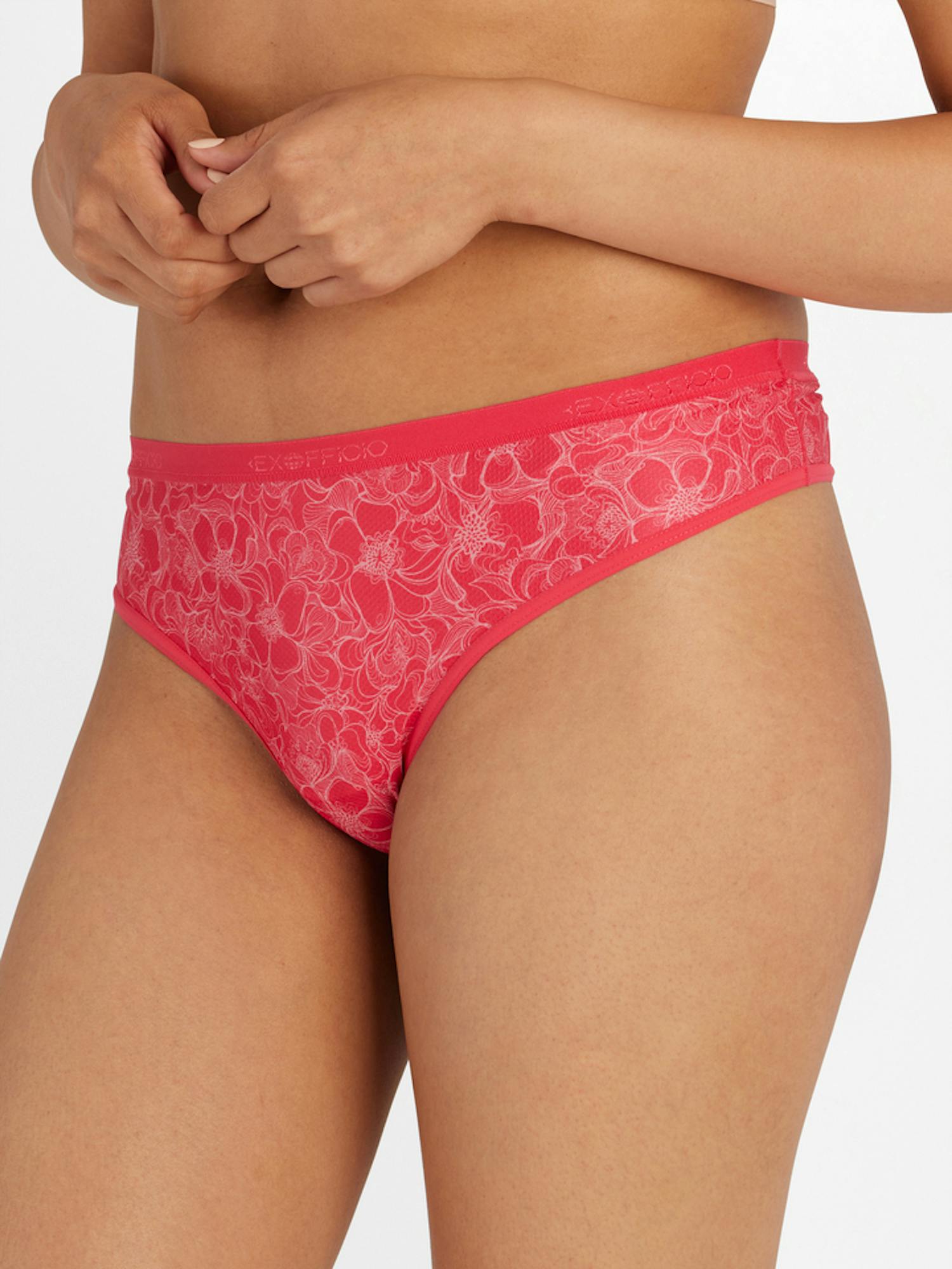 ExOfficio Women's Give-N-Go® 2.0 Thong In Teaberry Hibiscus Size: Large