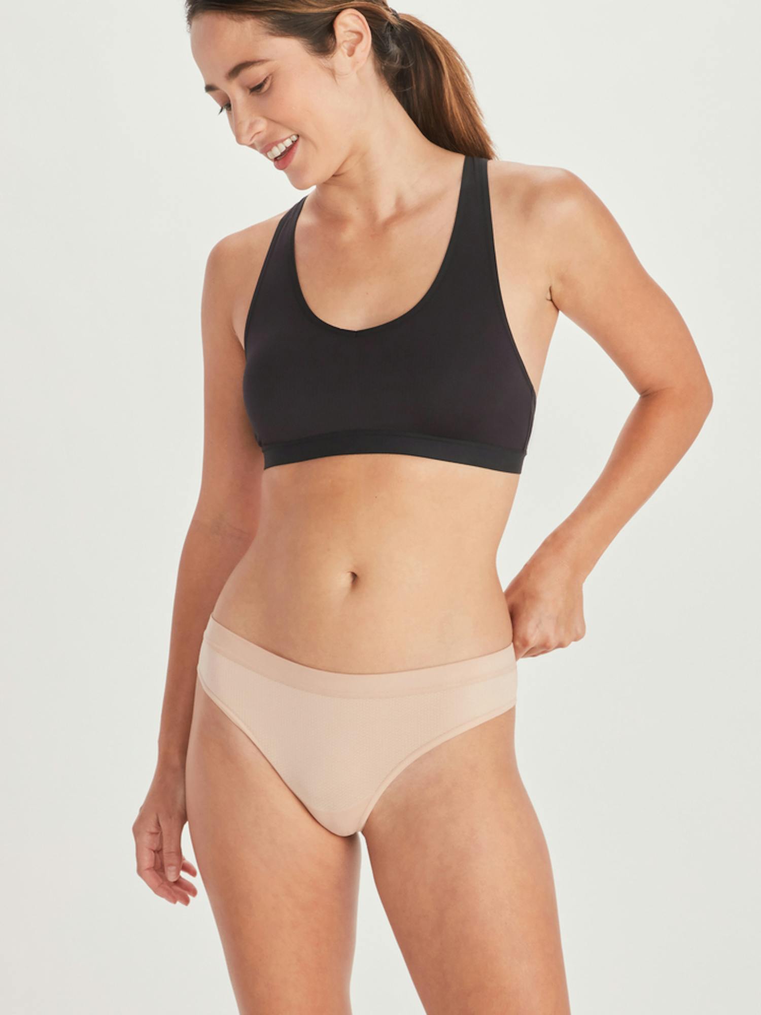 ExOfficio Women's Give-N-Go® 2.0 Sport Mesh Thong In Buff. Size: Large