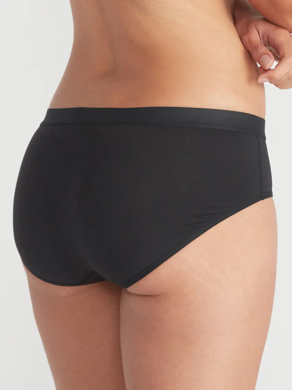 female model wearing underwear bottoms