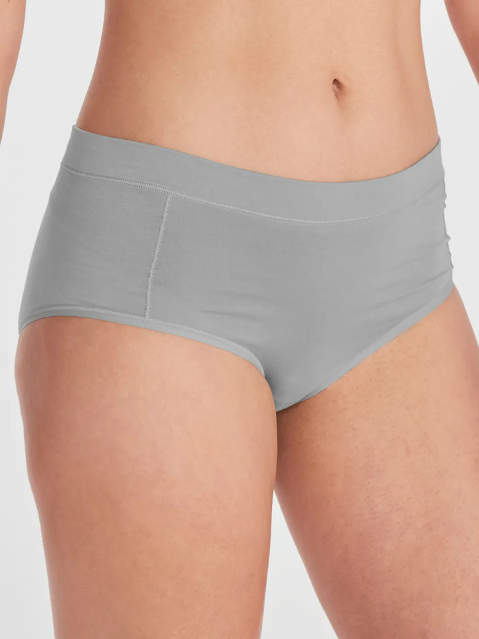 front of women's underwear on model