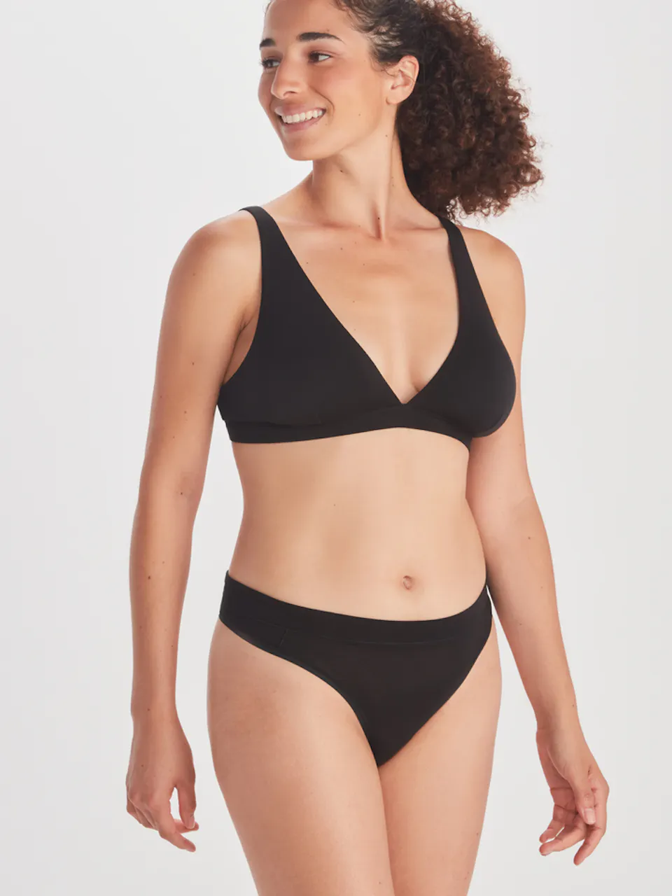 front of women's brief and bra on model