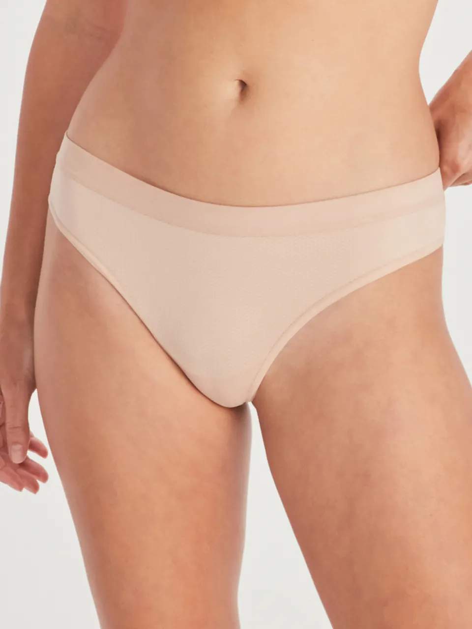 female model wearing underwear bottoms