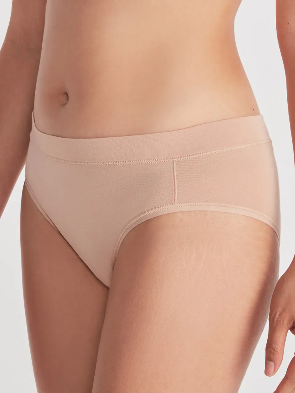 women's moisture wicking underwear on model