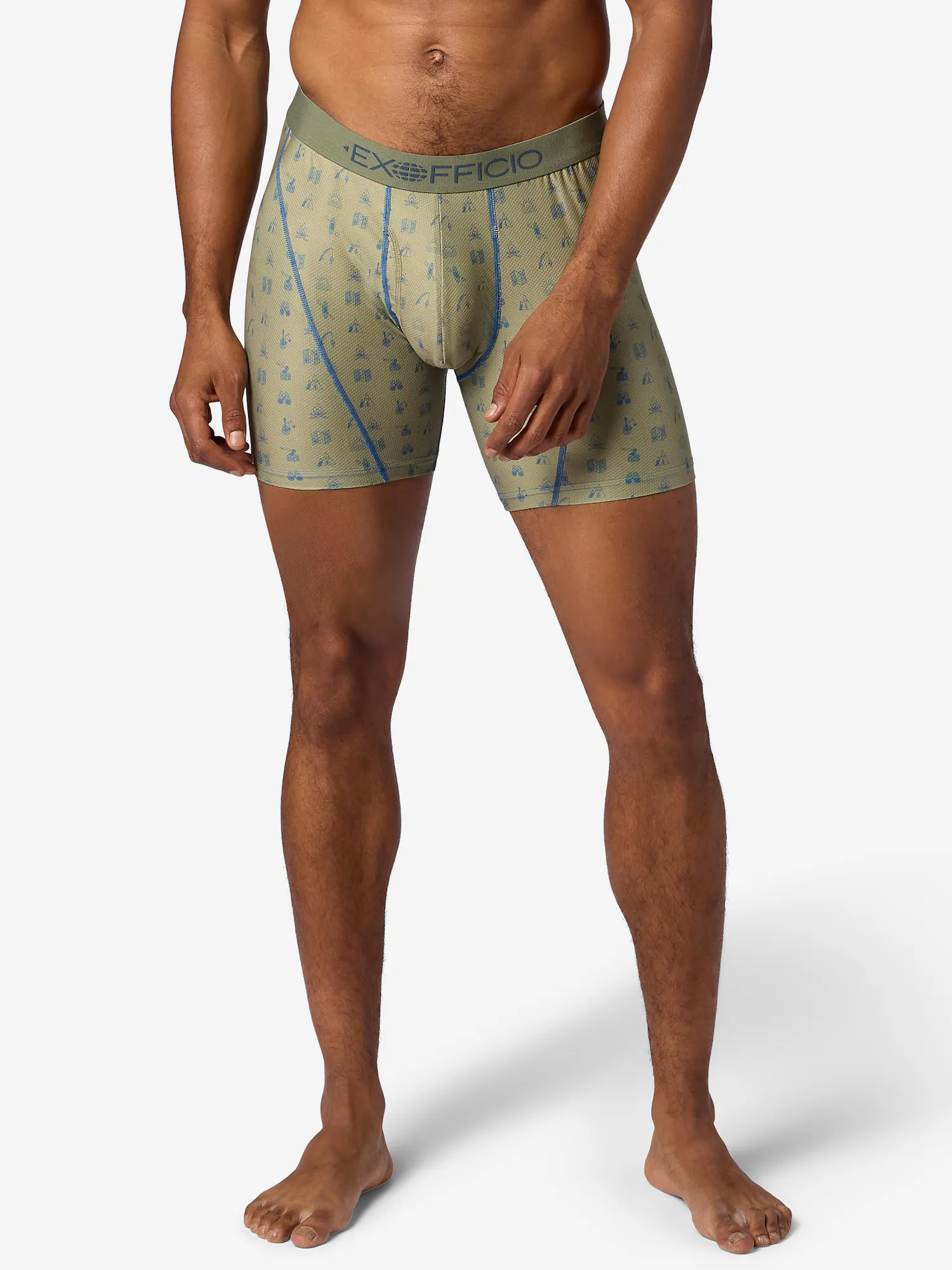 exofficio boxer briefs fish m Men's Men's Give N Go Printed Brief base-layer-bottoms and chafe Exofficio Men's Give-N-Go Sport Mesh