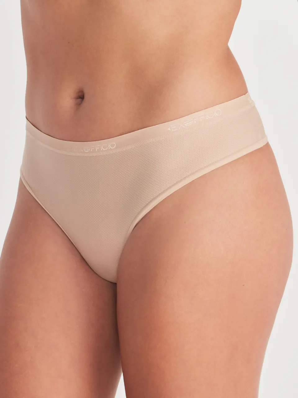 front of women's briefs on model