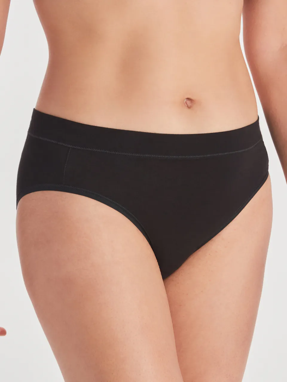 front of women's underwear on model